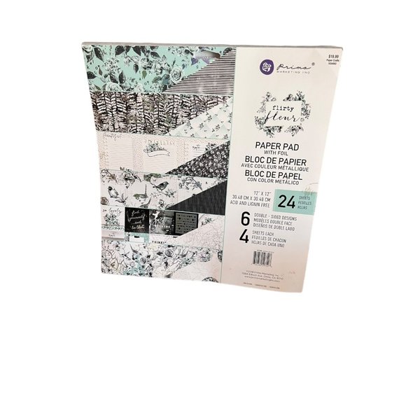 PRIMA 12 X 12  FLIRTY With Foil  21 Double Sided Sheets 6 Designs 2018 - Picture 1 of 6